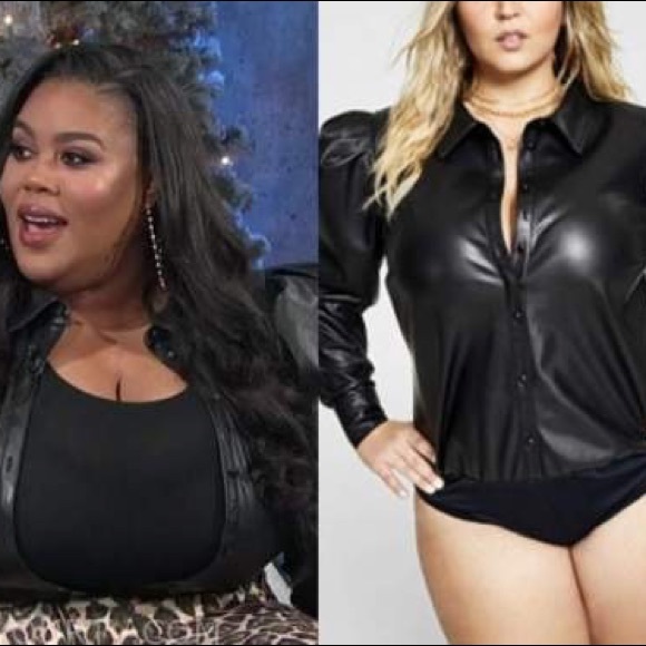 Macy's Tops - Leather bodysuit